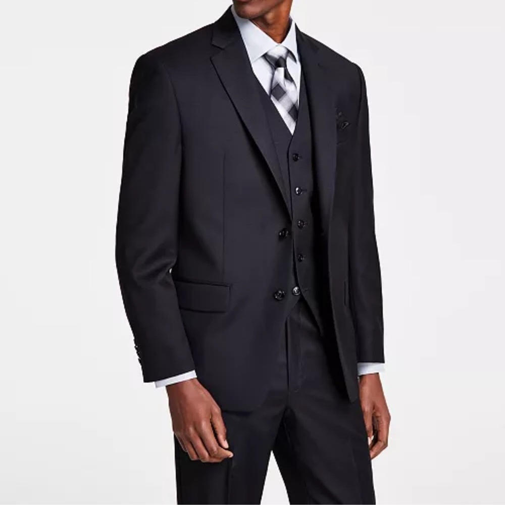 Michael Kors Men's Classic-Fit Wool-Blend Stretch Solid Suit Jacket & Pant